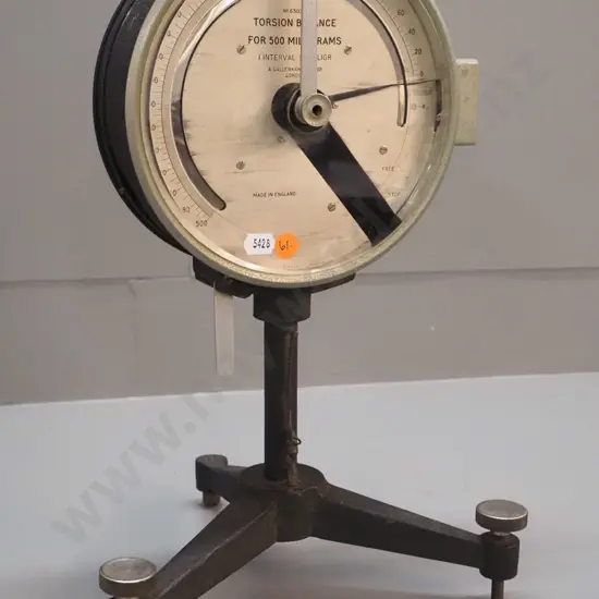 Gallenkamp & Co London torsion balance gauge on stand H-390 Dial diameter 200