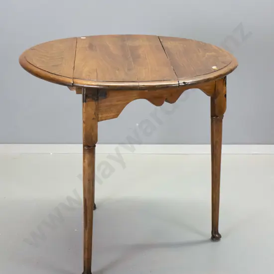 vintage oak round supper table - splitting to top H-720 Diameter 740