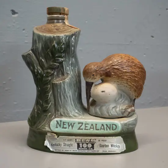 Jim Beam kiwi decanter, empty H-220 W-190