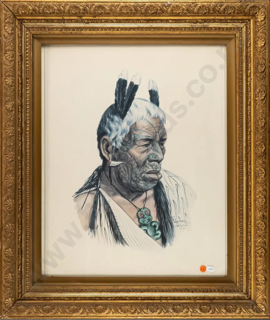 gilt framed print  - portrait H-490 W-390 (slight damage to frame) Image 1++