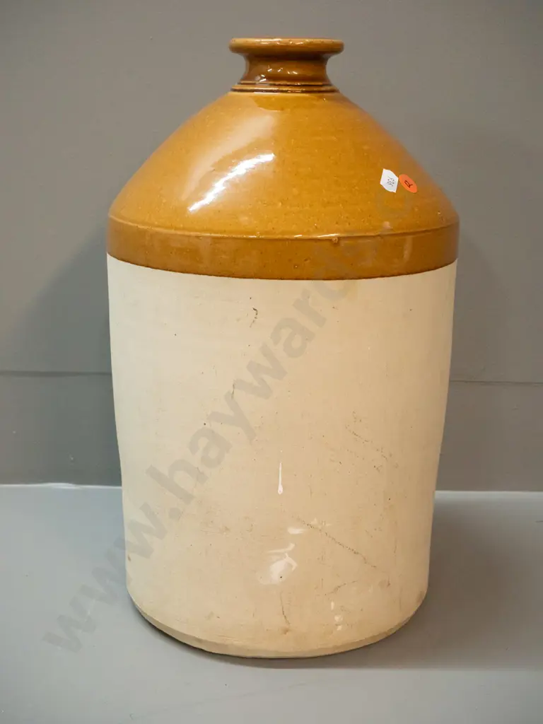 2 gallon narrow mouth stoneware crock marked Roope & Co Ltd Awarua - H-400 Image 1++