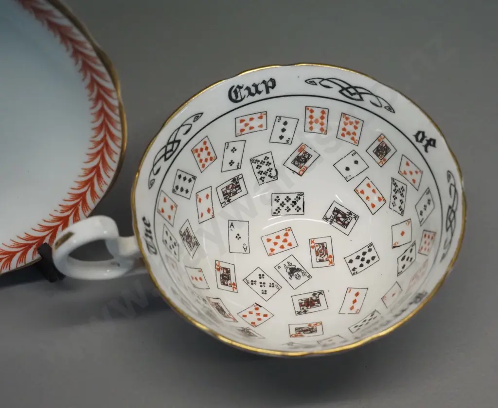 Aynsley "Cup of Knowledge" souvenir Dunedin Exhibition 1925-26 cup & saucer Image 1++