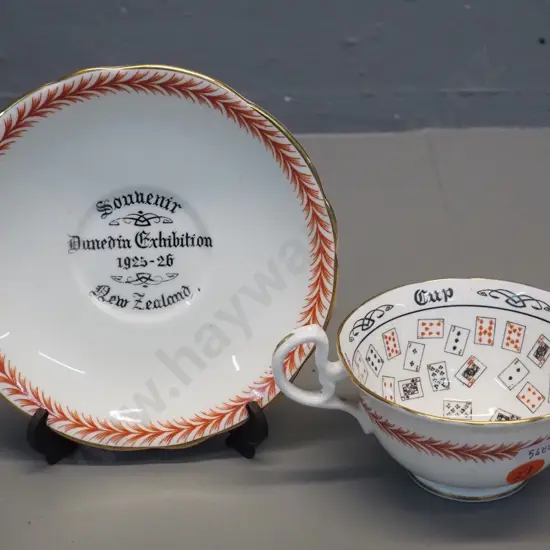 Aynsley "Cup of Knowledge" souvenir Dunedin Exhibition 1925-26 cup & saucer