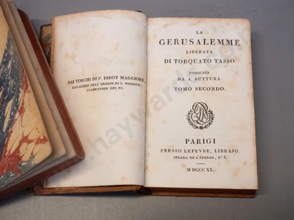 8 antique books - 1820 4 Vol. Tasso, 2 vol both in Dante in Italian, 1759 Lady Mary Montague, 1717 Latin vocabulary etc. Image 1++