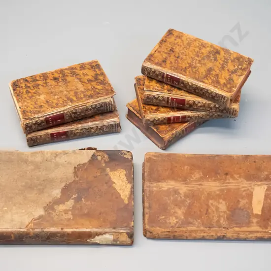 8 antique books - 1820 4 Vol. Tasso, 2 vol both in Dante in Italian, 1759 Lady Mary Montague, 1717 Latin vocabulary etc.