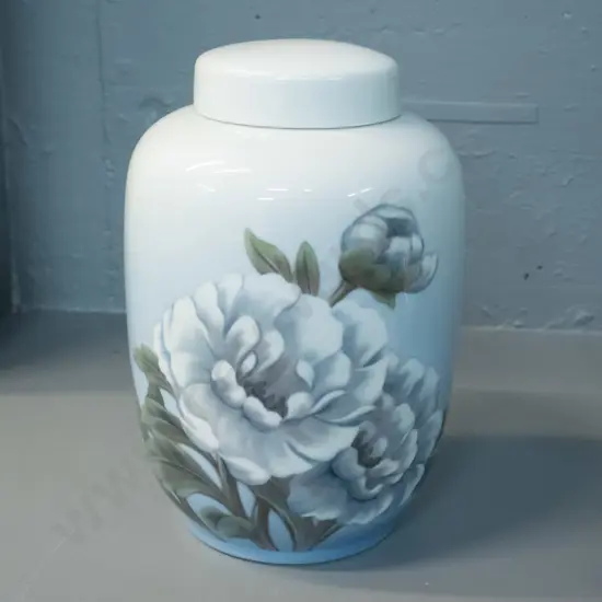 large Royal Copenhagen floral pattern cover jar H-260