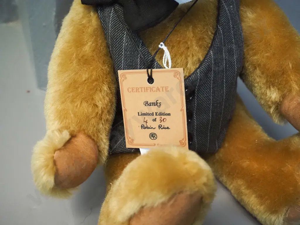 Robin Rive teddy bear - "Banks" - limited edition of 40. H-280 sitting down Image 1++