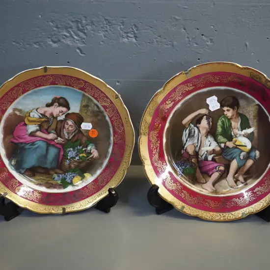 pair of Limoges 'Old Masters' cabinet plates D-260