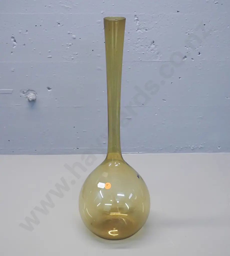 large Seda Swedish gold glass narrow-neck vase H-500 D-160 Image 1++