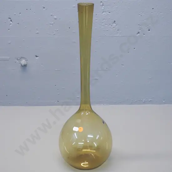 large Seda Swedish gold glass narrow-neck vase H-500 D-160