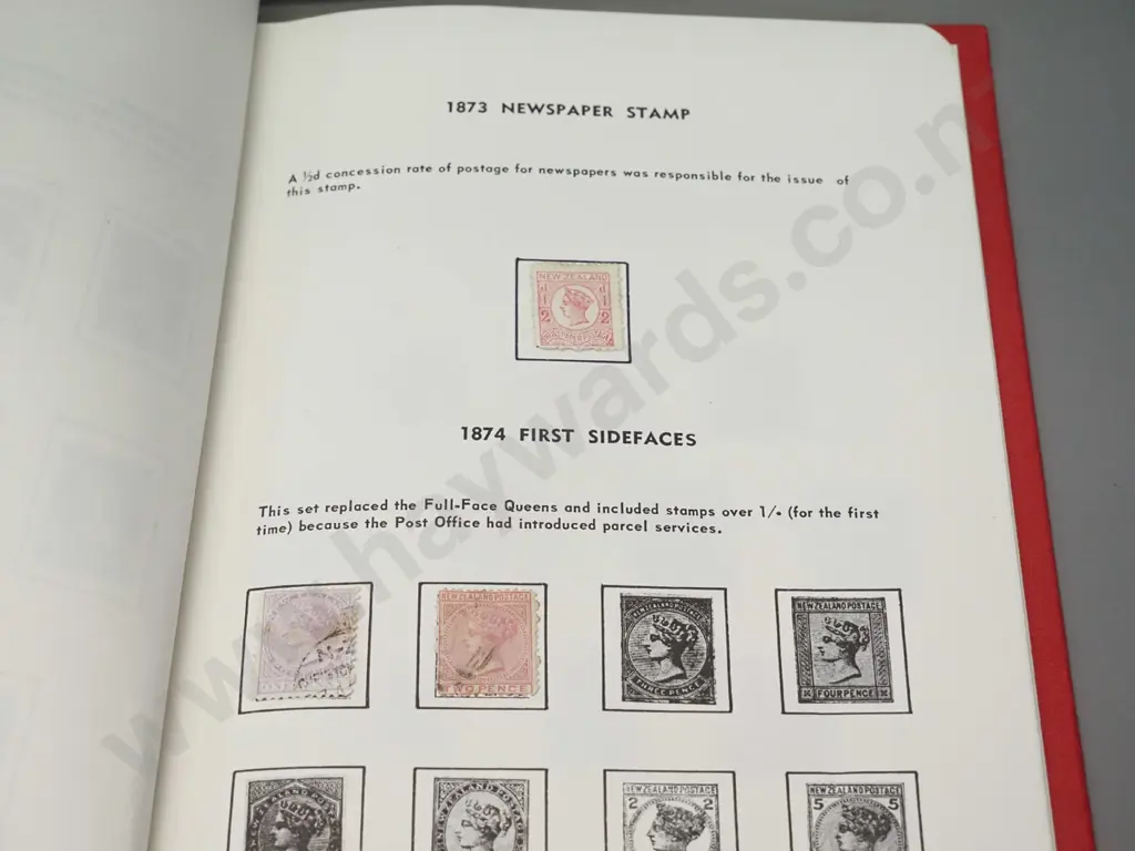 6 stamp albums and a stock book  - mainly New Zealand, dates from 1870s thru 1980s Image 1++