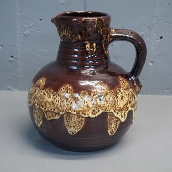 German pottery handled jug / vase H-210 D-80