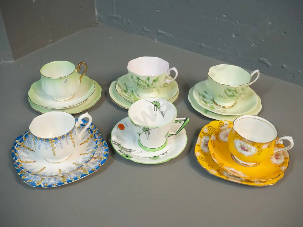 5 Royal Albert trios including one Snowdrops pattern, and a Royal Albert Embassy cup & saucer Image 1++
