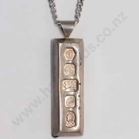 silver ingot stamped 925
