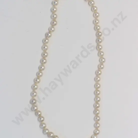 pearl necklace clasp stamped silver