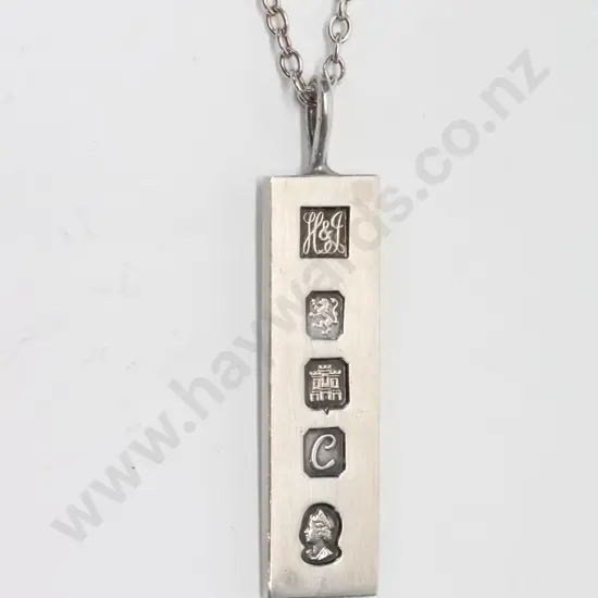 silver pendant chain stamped sterling