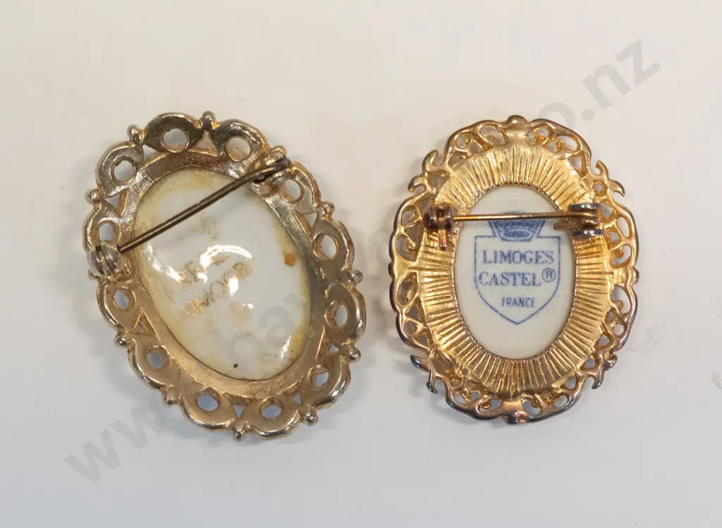 2 Limoges brooches Image 1++