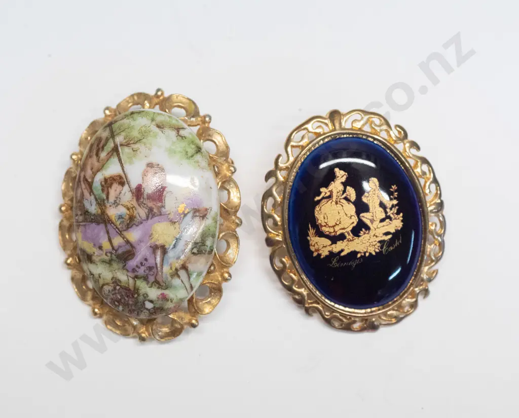 2 Limoges brooches Image 1++