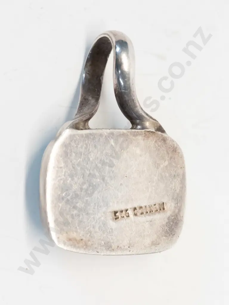 turquoise pendant stamped 'Mexico 925' no chain Image 1++