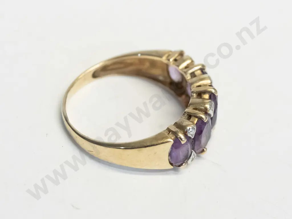 amethyst dress ring stamped 375 Image 1++