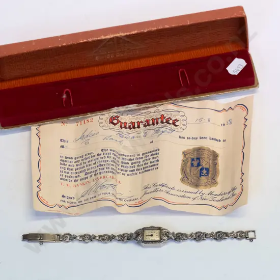 boxed marcasite watch