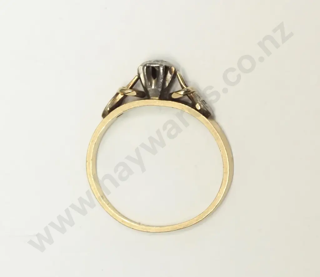 9ct gold solitaire 2.0gms Image 1++
