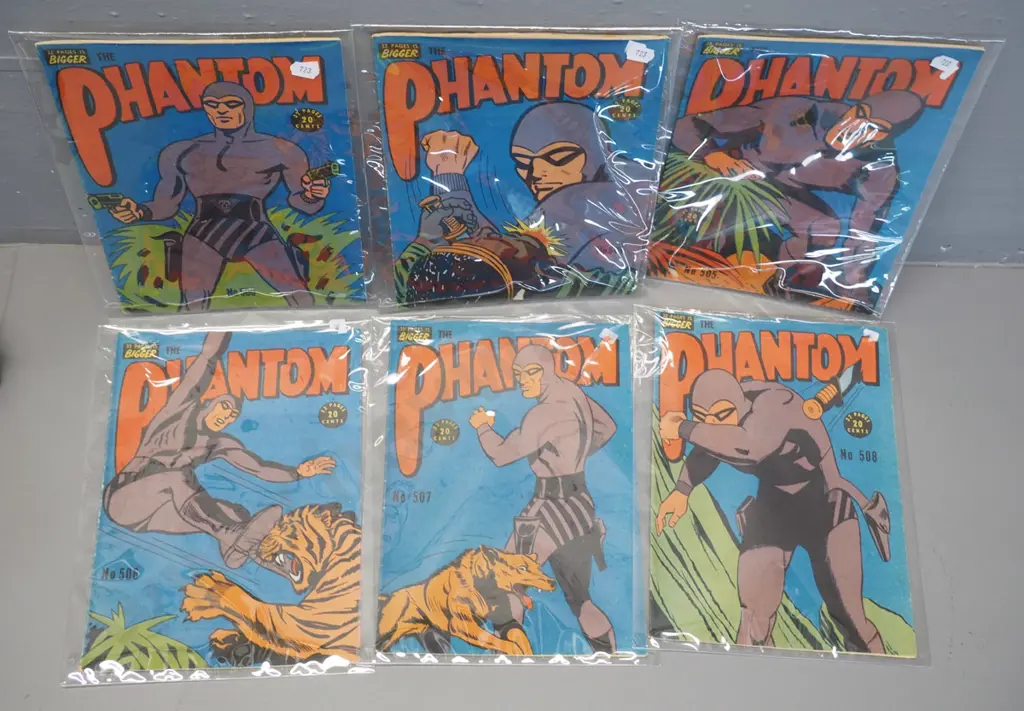 6 Phantom comics - mid-1970s Australian issues - Numbers 500, 501, 505, 506, 507, 508 Image 1++