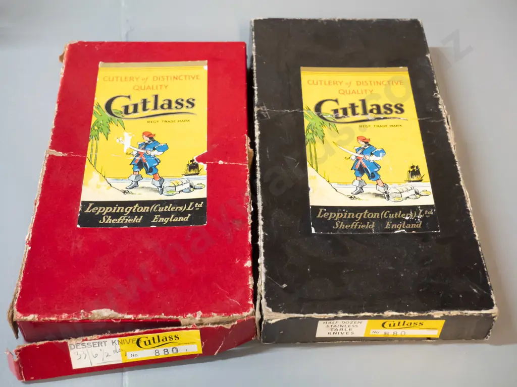 2 boxed sets of Cutlass bone-handled knives - 6 dinner & 6 bread & butter Image 1++