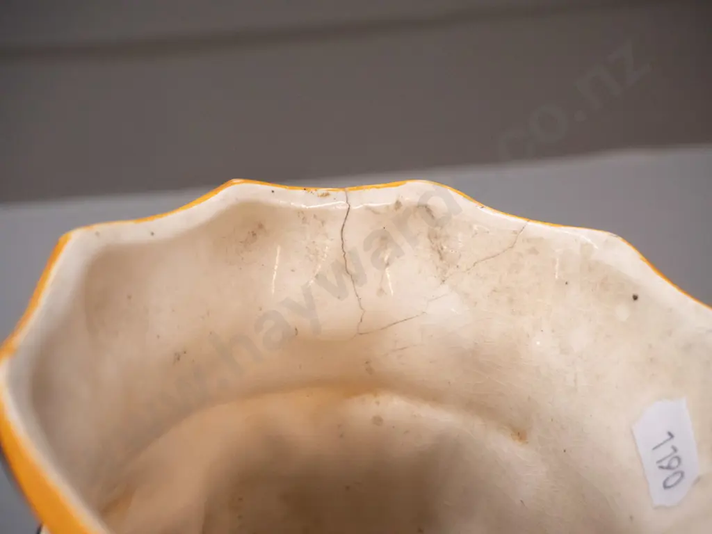 large Shorter's Father Neptune toby jug H-270 and a teal, white & gold iris motif jug Image 1++