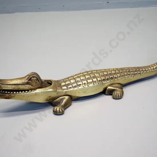 cast brass crocodile nutcracker L-390