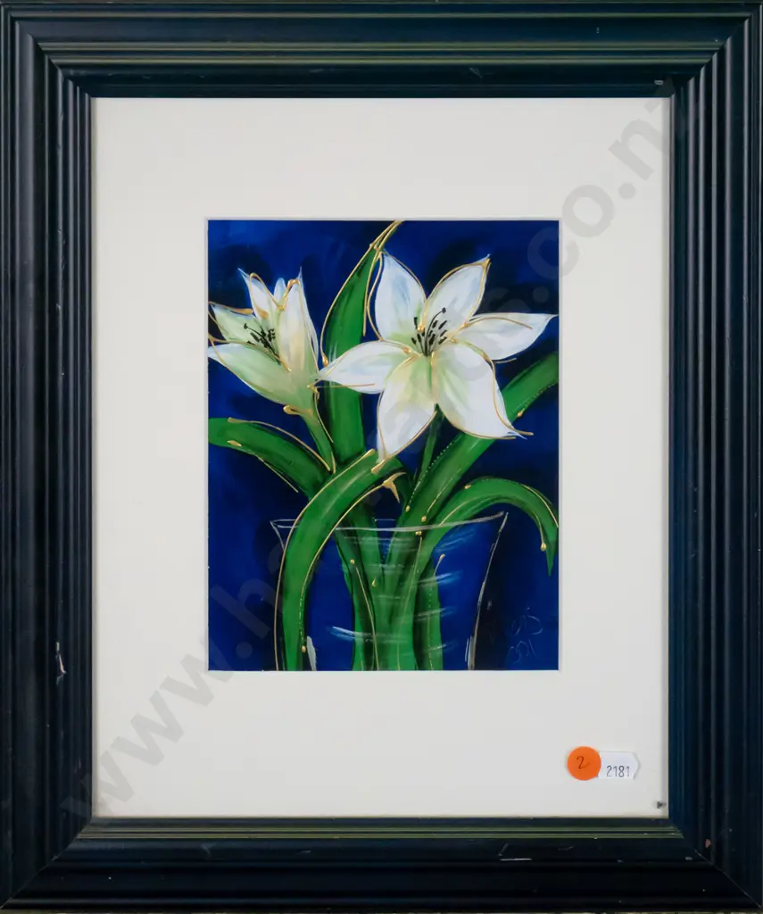 Deeanne Hobbs - framed mixed media - flowers H-180 W-140 Image 1++
