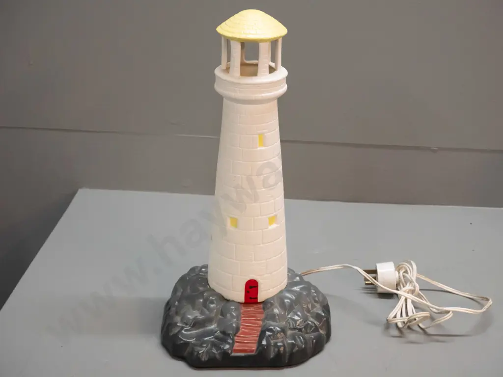 2-piece ceramic lighthouse table lamp H-420 Image 1++