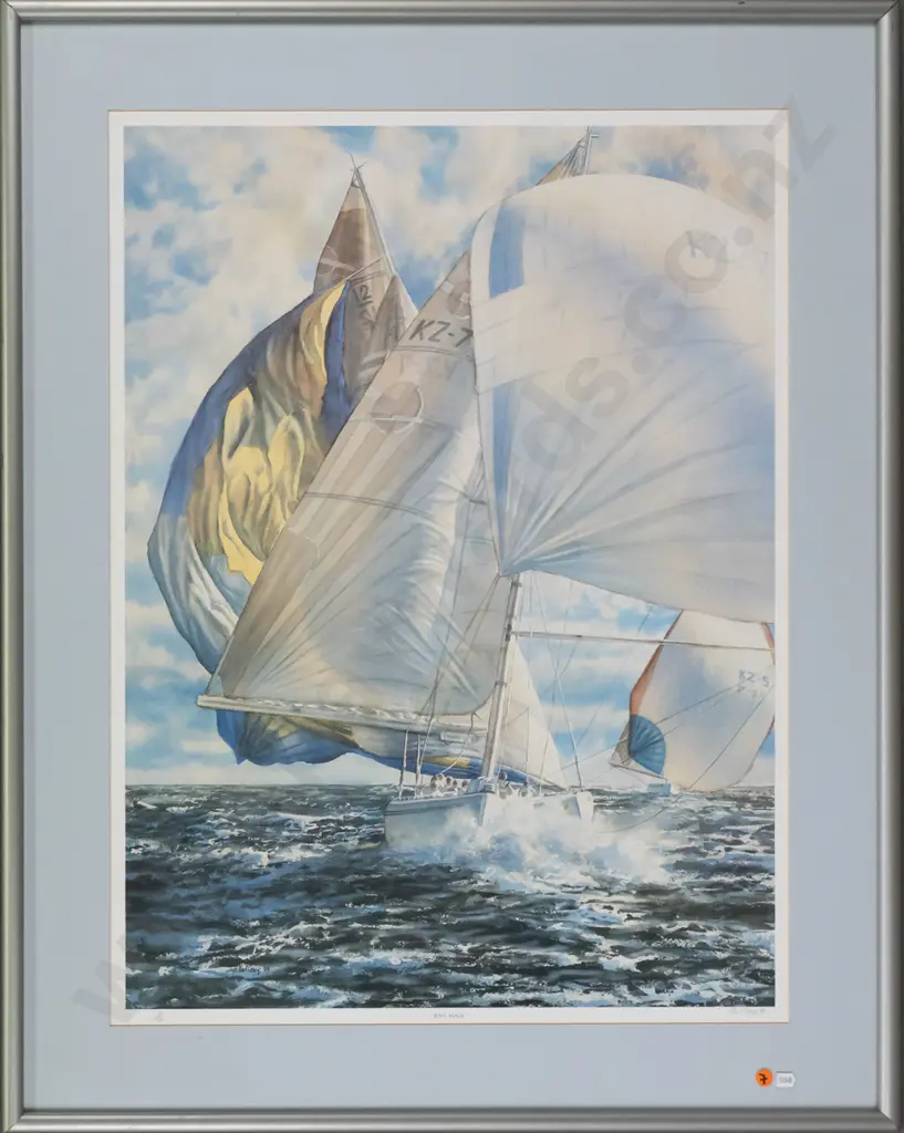 framed and signed Paul Coney '86 - ltd editio print 131/300 "Kiwi Magic" H-700 W-510 Image 1++