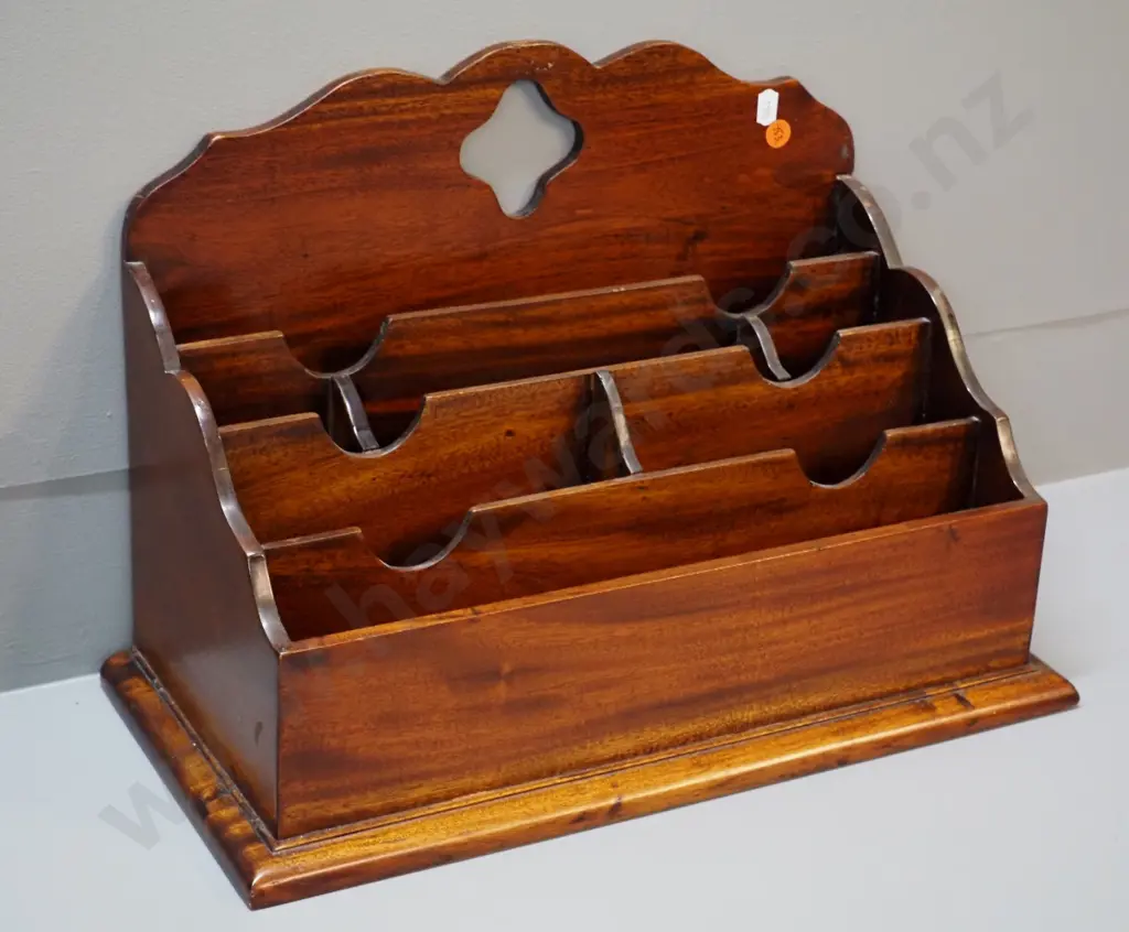 mahogany reproduction desktop stationery organizer H-300 W-425 D-210 Image 1++