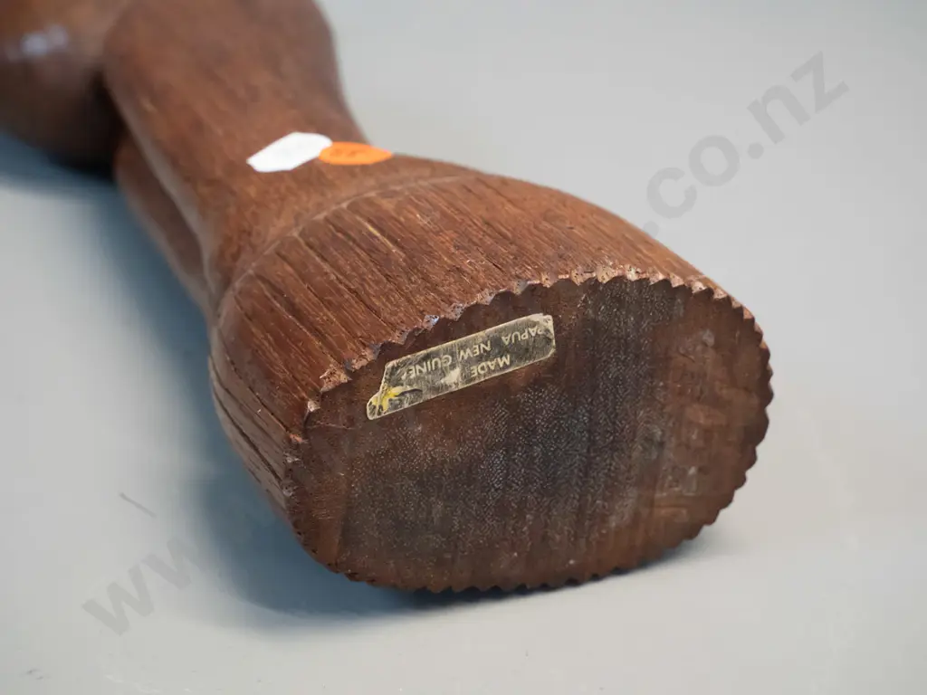 tribal style carved hardwood statue - label on base "Made in Papua New Guinea" H-650 Image 1++