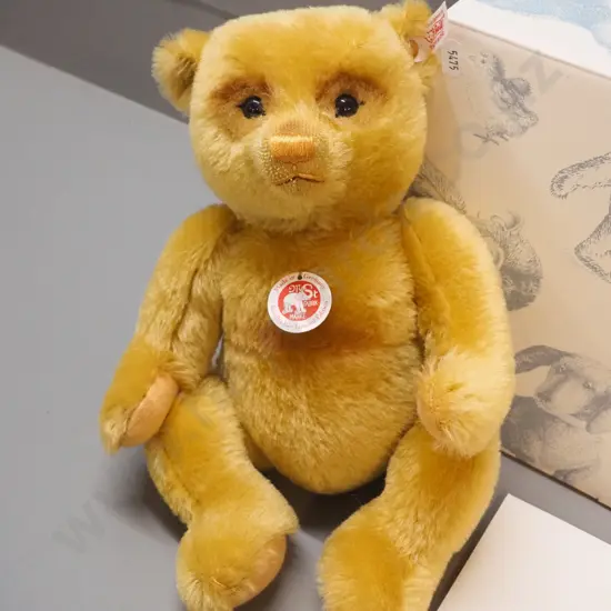 Steiff teddy bear in original box with certificate - "Buddha Bear" limited edition of 2008. H-270 sitting