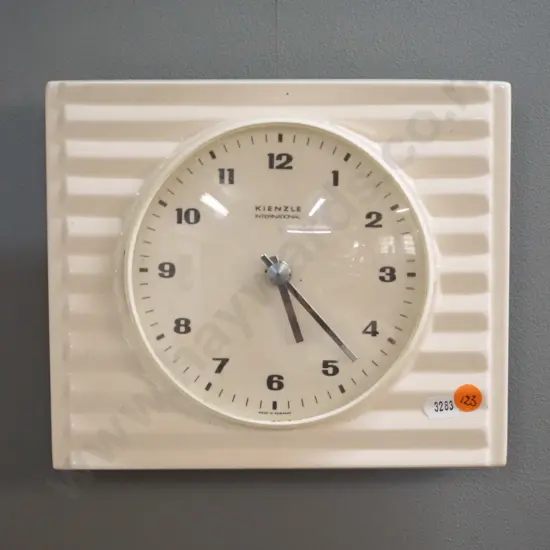 retro Kienzle ceramic wall clock with battery powered movement H-200 W-230