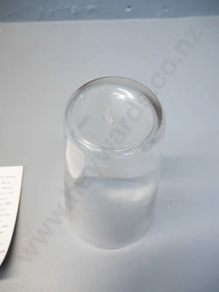 vintage hand blown large glass tumbler - recovered from 1907 shipwreck according to note - see photos Image 1++