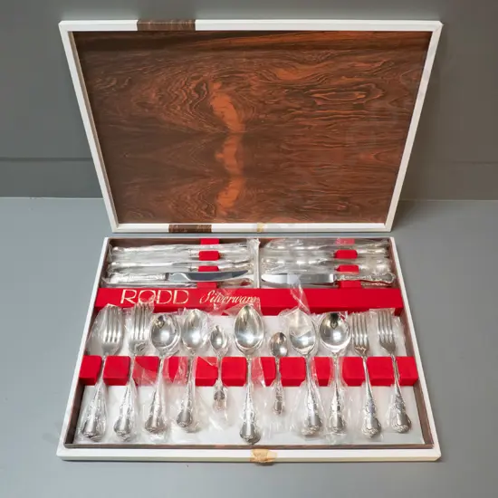 boxed set of Rodd silver plated cutlery - 6 places