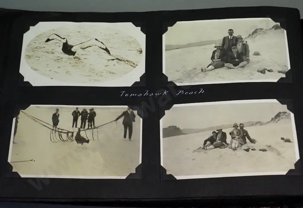 vintage photo album containing numerous Napier earthquake photos, central Otago, Dunedin, Queenstown etc. Image 1++