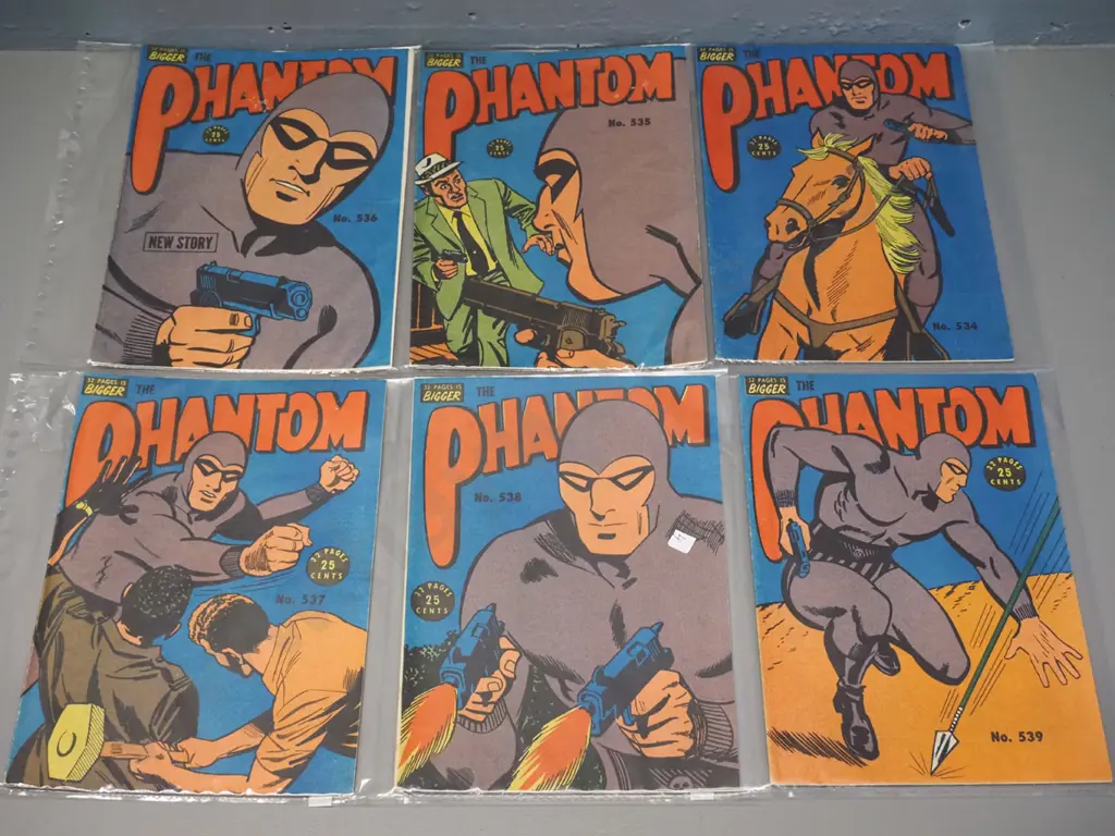 6 Phantom comics - mid-1970s Australian issues - Numbers 534, 535, 536, 537, 538, 539 Image 1++