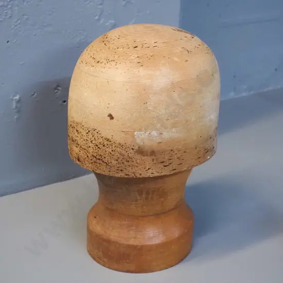 vintage wooden 2-piece hat block marked Williamson Dunedin Size 22- general wear and tear H-290