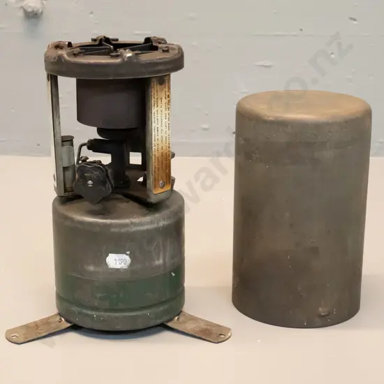 vintage military field cooker set - marked USCM Manufacturing Co 1943 - canister H-210 D-105
