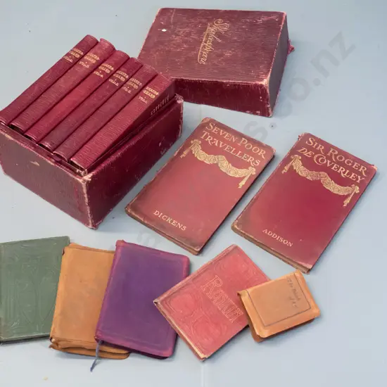 vintage books - compact 6 volume boxed set Complete Works of Shakespeare, Dickens, Addison, 5 miniature volumes
