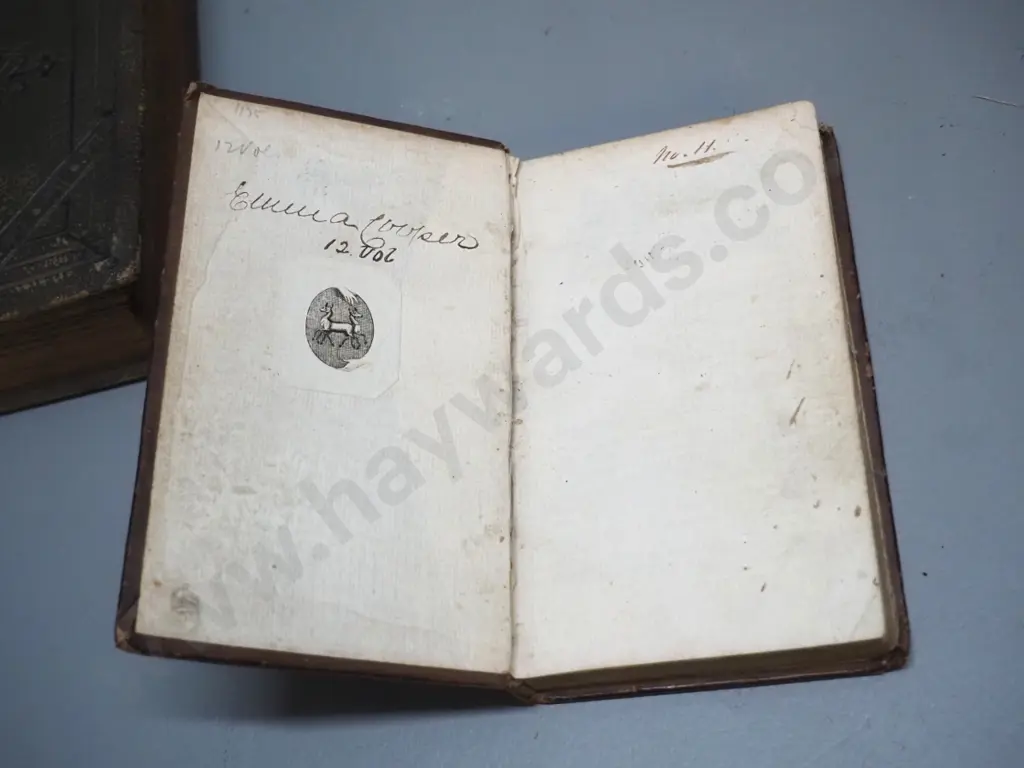 antique books - 10 small volumes "The British Plutarch" (missing vol 3) dated 1762 and Casquet of Gems with 1871 Image 1++