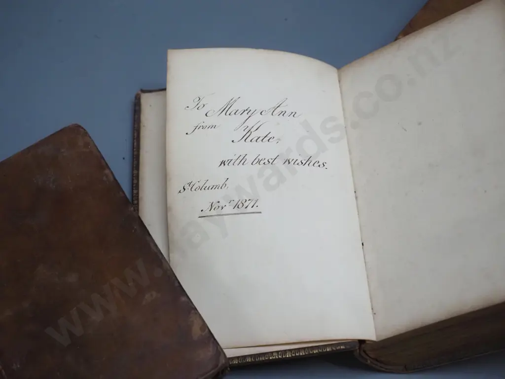 antique books - 10 small volumes "The British Plutarch" (missing vol 3) dated 1762 and Casquet of Gems with 1871 Image 1++