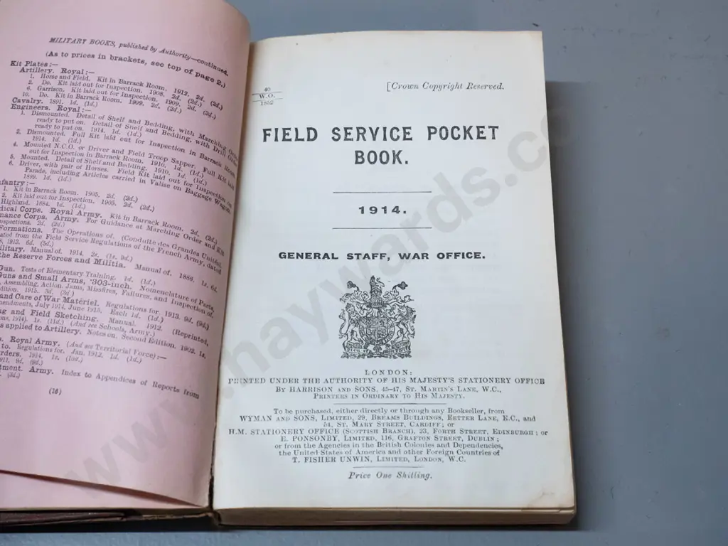 1914 leather covered military Field Service pocket book, belonged to W. S. Horne, NZFA Image 1++