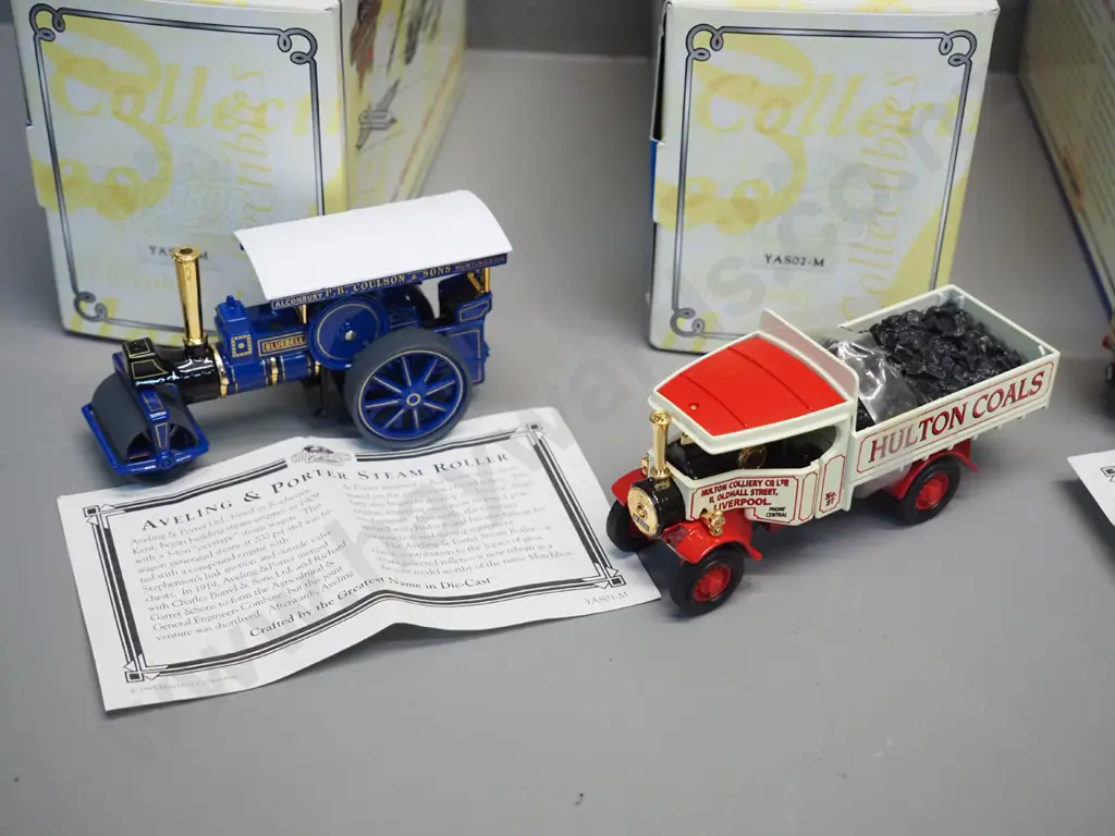 4 Matchbox Collectibles die-cast vehicles w/original boxes - 2 delivery trucks, delivery van, traction engine Image 1++