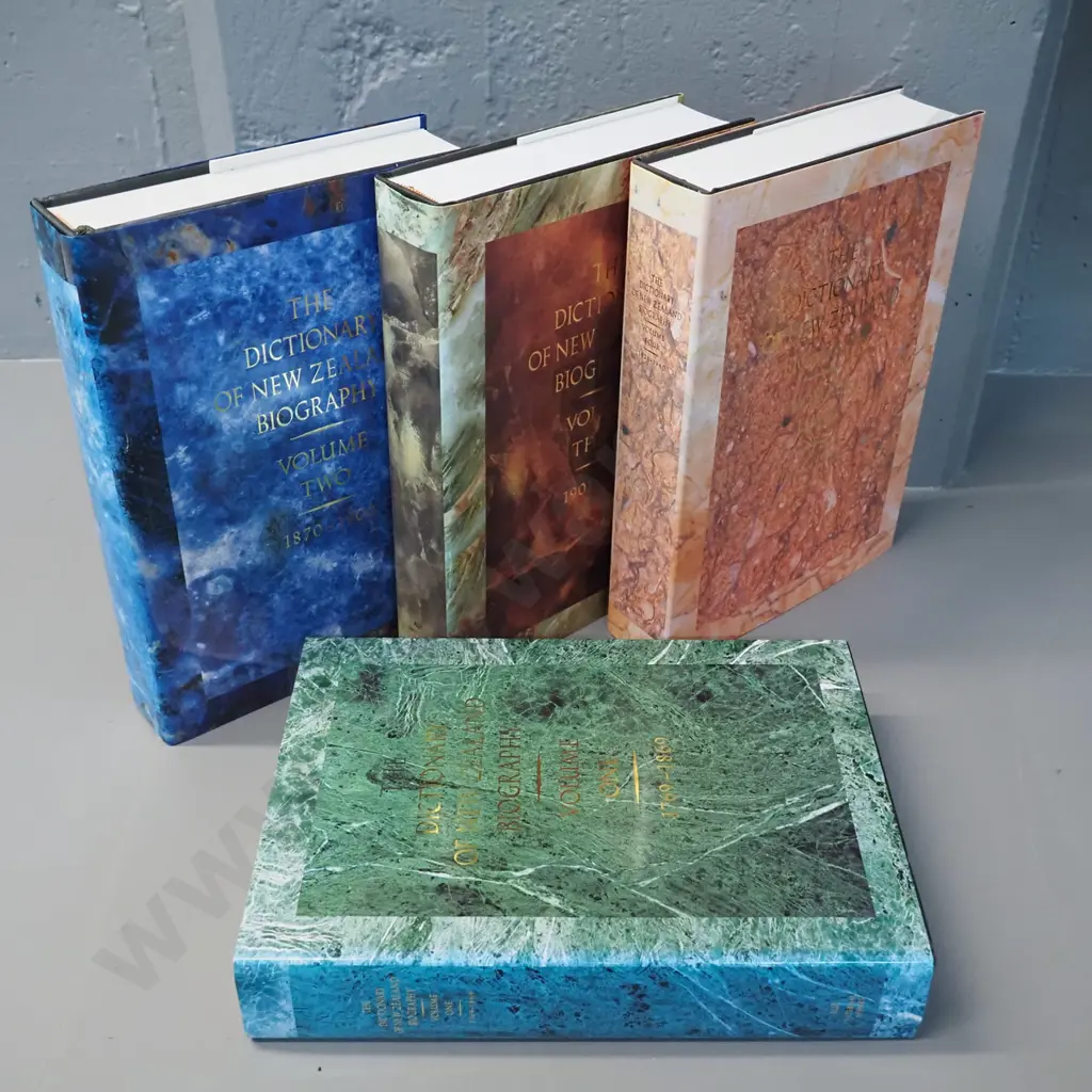 4-volume hard cover set - The Dictionary of New Zealand Biography - 1769 to 1940. 1998 reprint of 1990 publication Image 1++