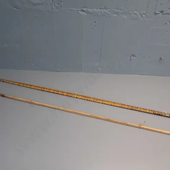 decorative bow & 3 arrows with woven cane covering - bow is L-1690